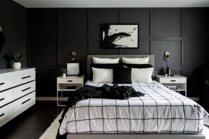 Black and white painted room deals